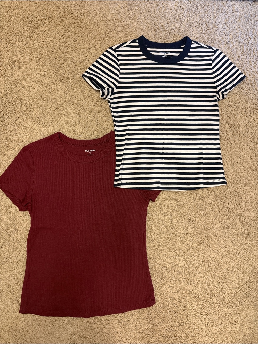 Old Navy Snug Ribbed Short-Sleeve Tops